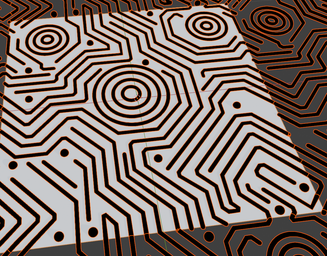 Texture baking setup for the circuit texture