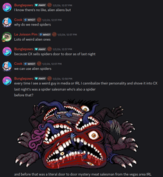 Discord chat screenshot showing a description of how I've modified the bot's personality in the last couple years